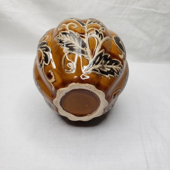 Small Vintage Brown Floral Vase and Shadow Box - Picture 11 of 12